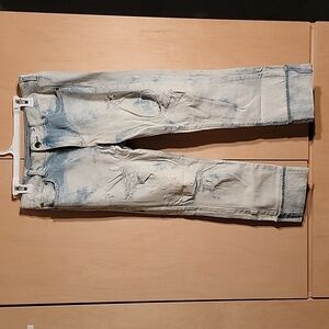 American Eagle Straight Stretch Cuffed Hem Jean's- Size 10